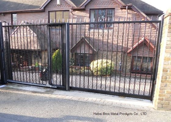 China Puerta de oscilación peatonal de las puertas automáticas de la calzada del jardín con el diseño de acero de la cerca proveedor